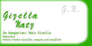 gizella matz business card